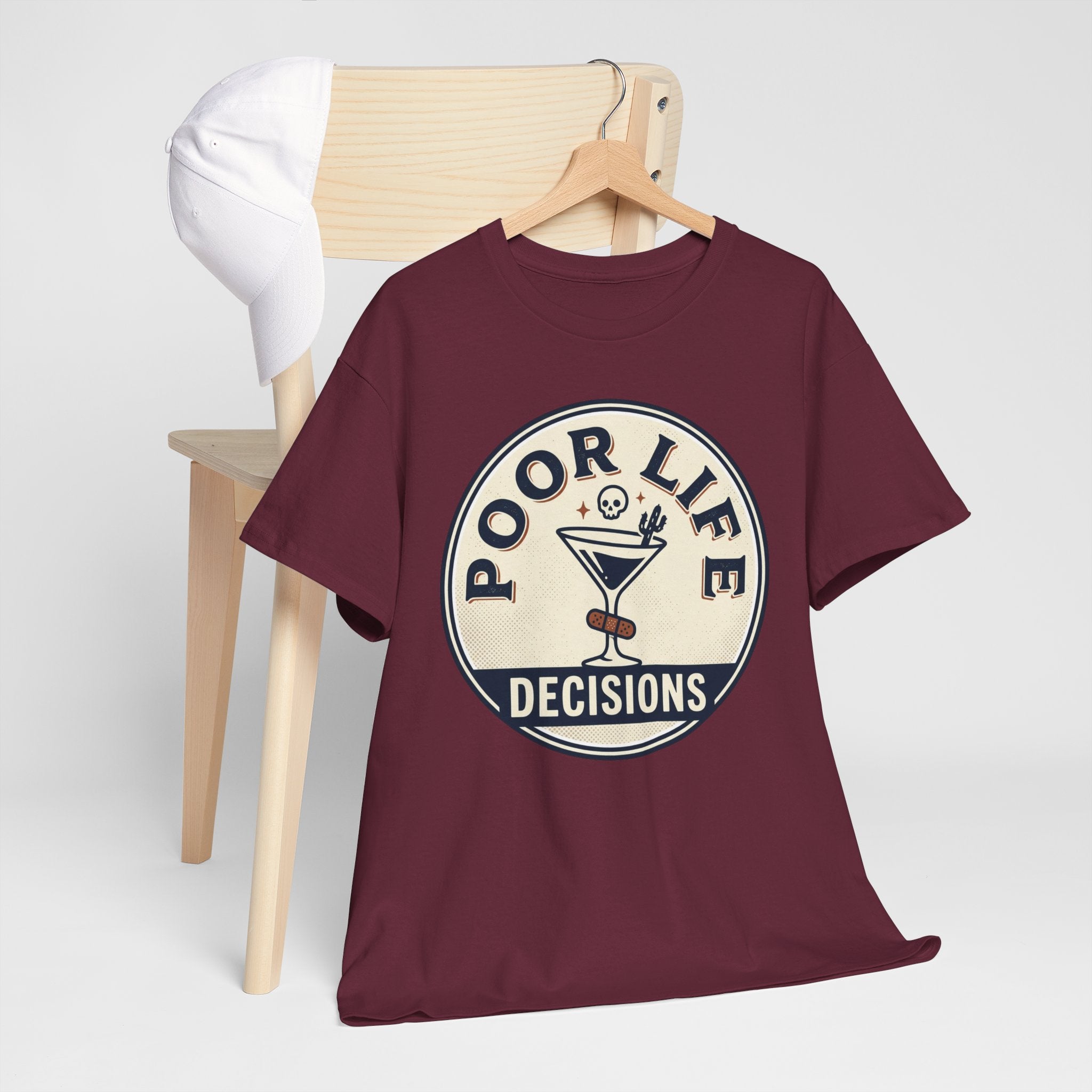 Poor Life Decisions T-Shirt — Funny Cocktail Graphic Tee for Party Lovers