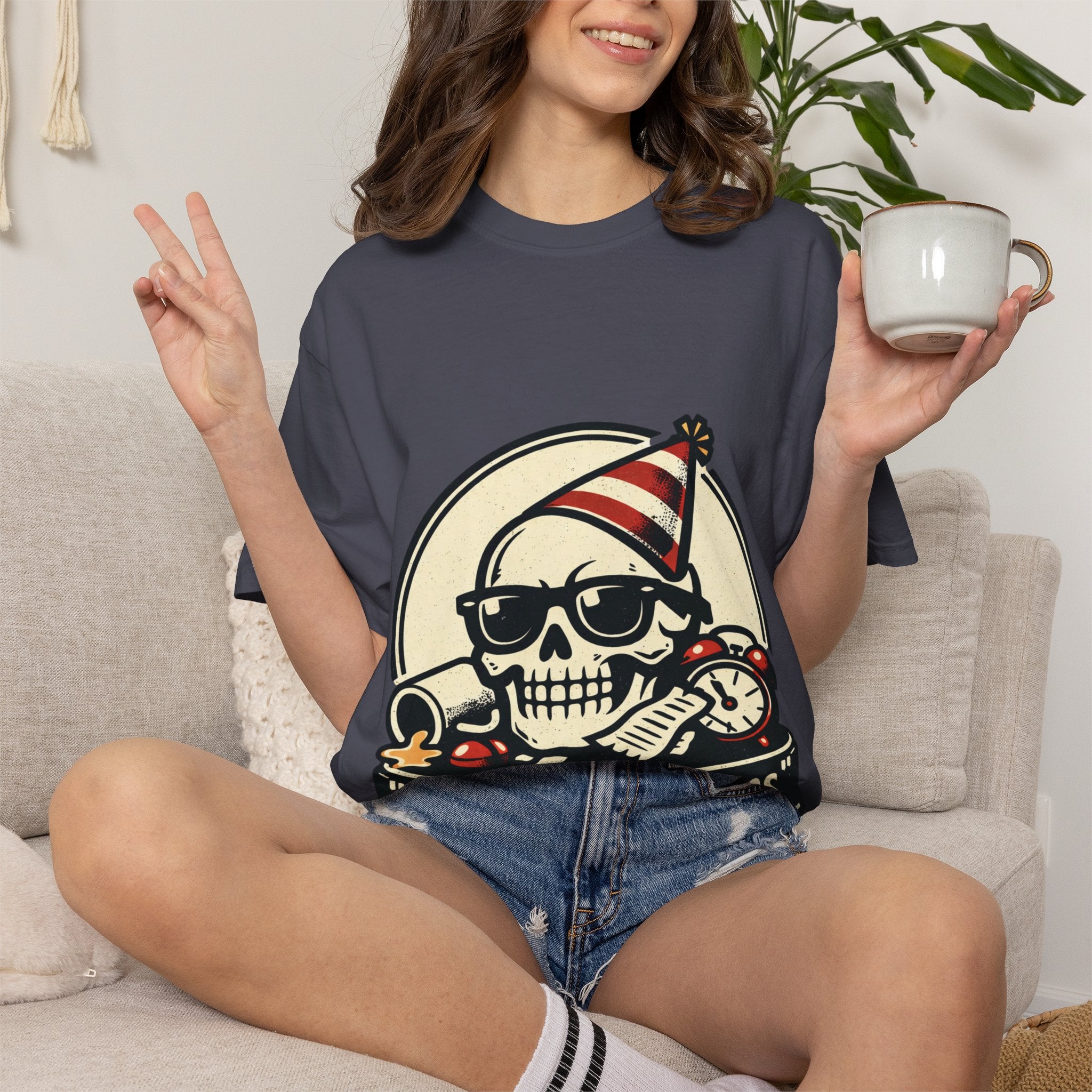 Poor Life Decisions Skull T-Shirt — Funny Party Skull Graphic Tee