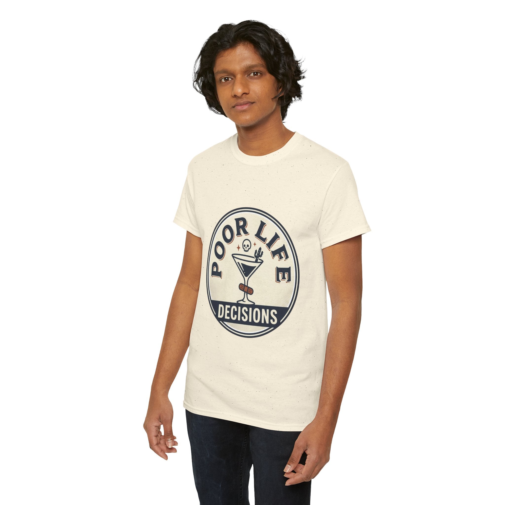 T-Shirt — "Poor Life Decisions" Cocktail Graphic Tee