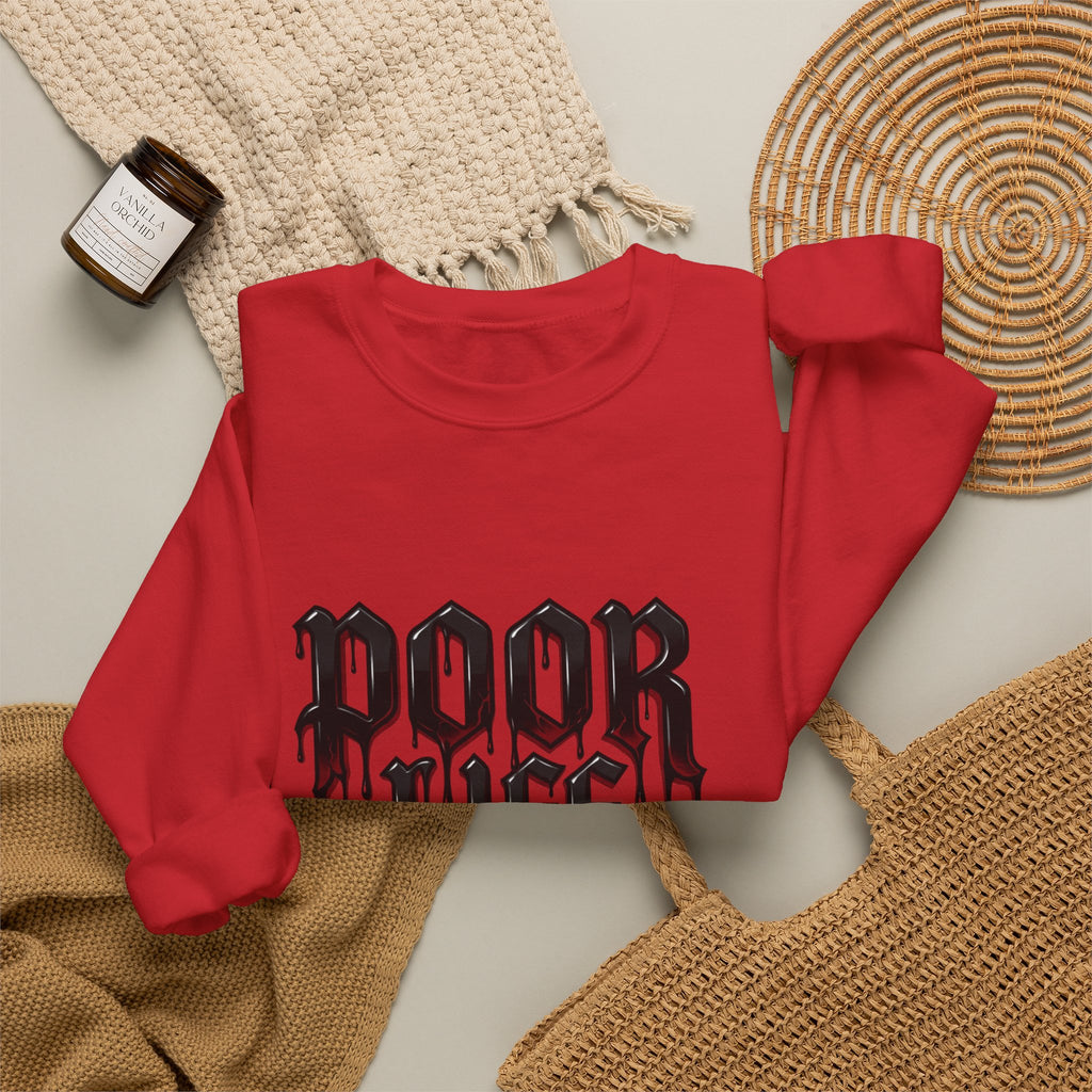 Poor Life Decisions Sweatshirt – Gothic Drip Graphic Crewneck