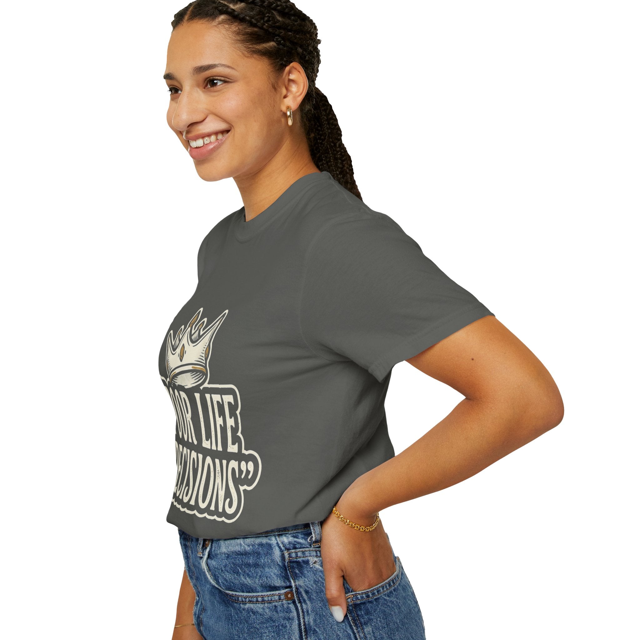 Poor Life Decisions T-Shirt — Funny Vintage Crown Graphic Tee