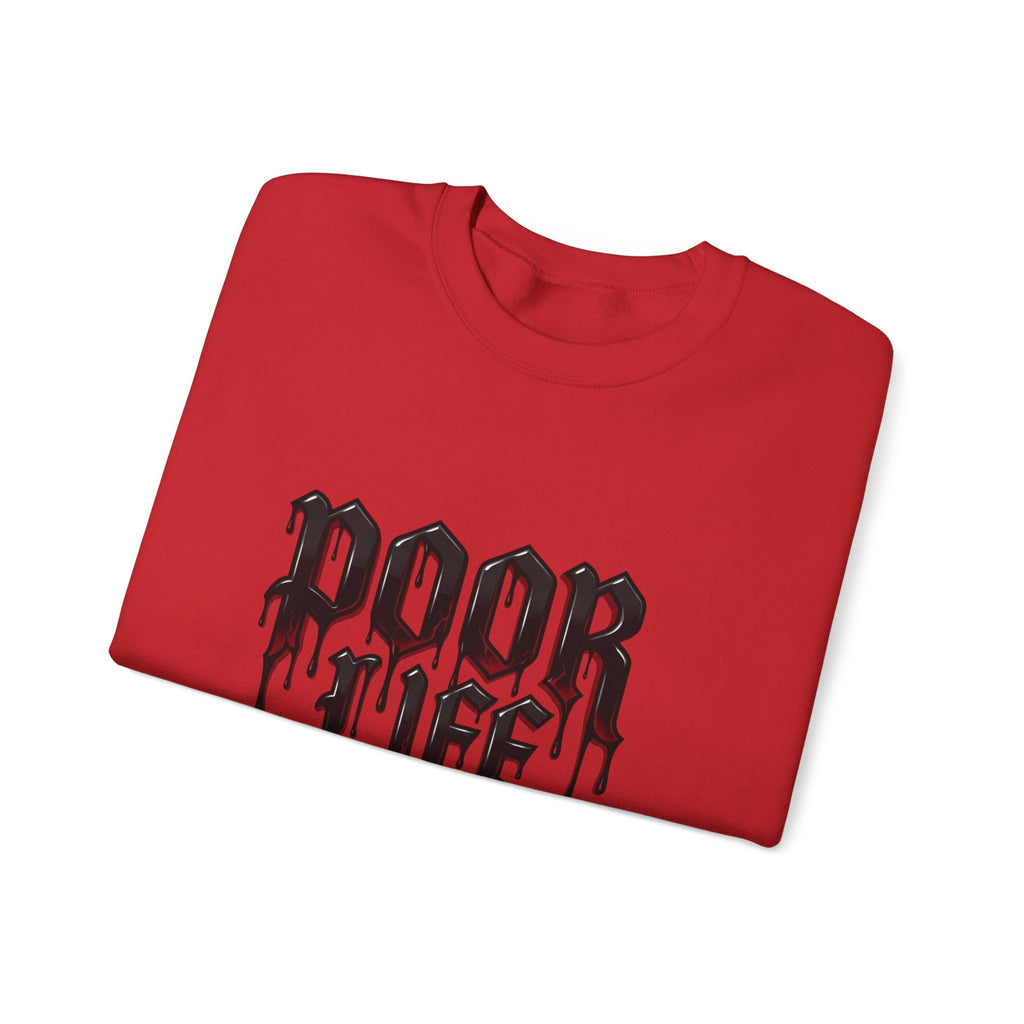 Poor Life Decisions Sweatshirt – Gothic Drip Graphic Crewneck