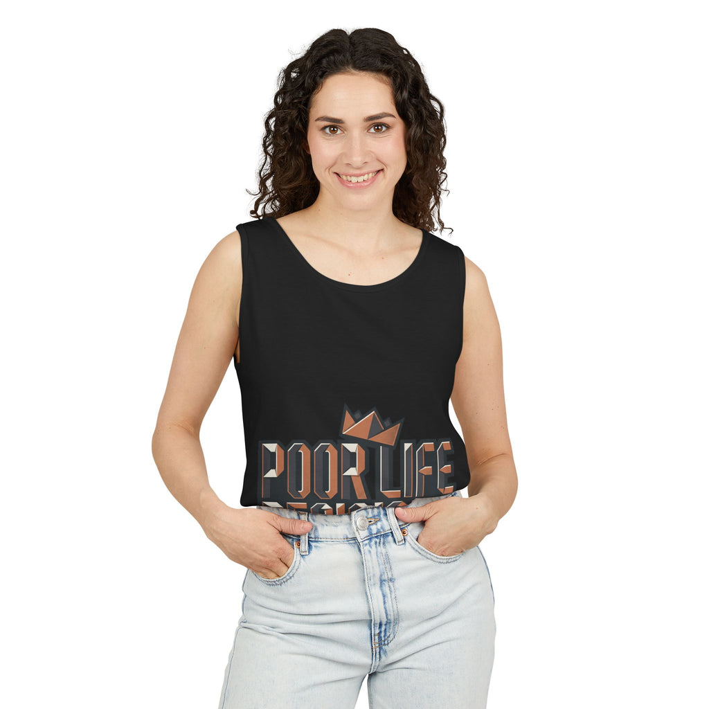 'Poor Life Decisions' Graphic Tank Top — Funny Typography Crown Summer Tee