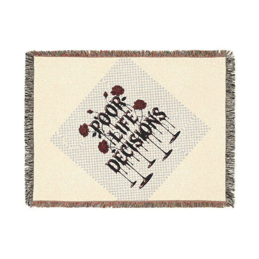 Woven Blanket — "People Like Discussions" Decorative Throw for Living Room & Gifts