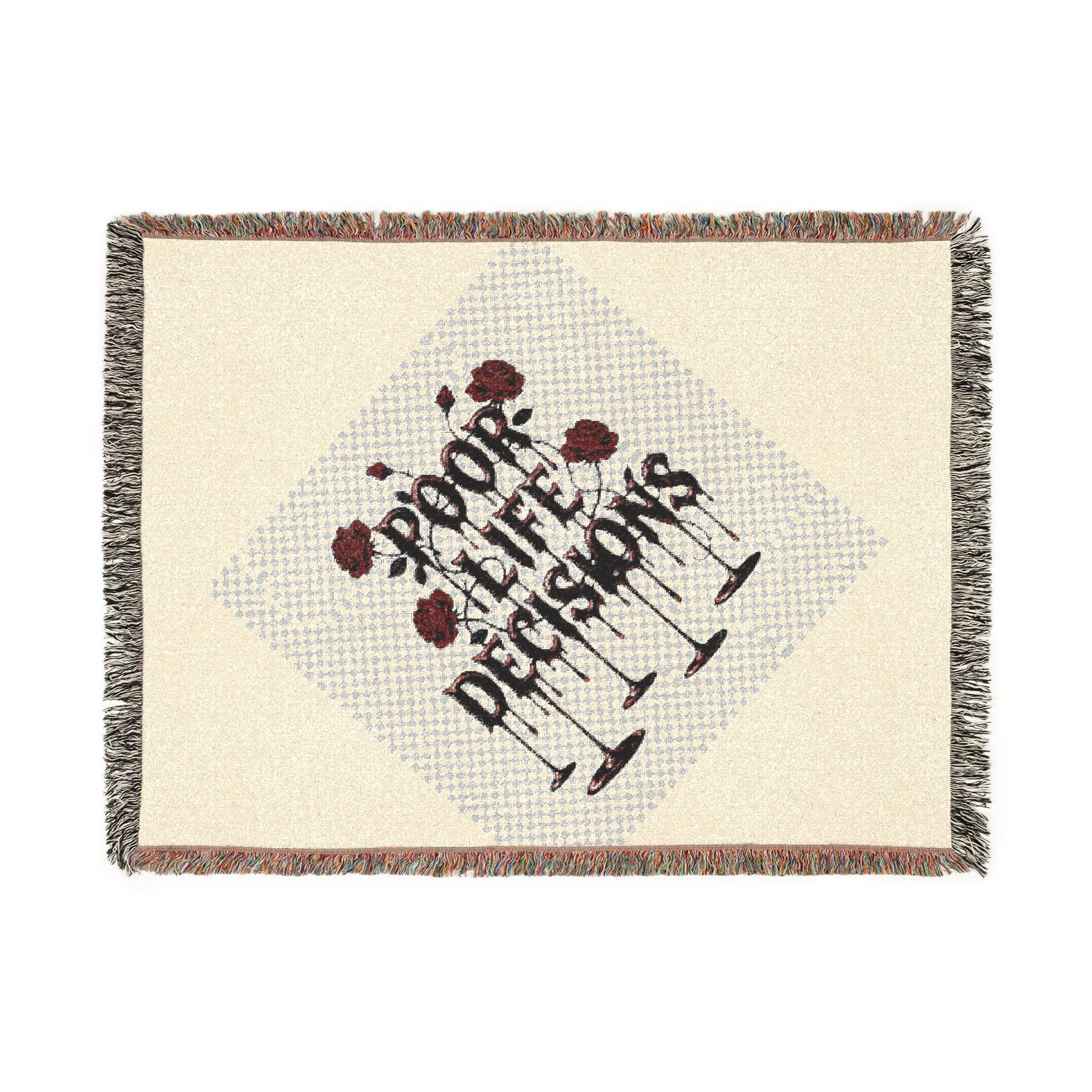 Woven Blanket — "People Like Discussions" Decorative Throw for Living Room & Gifts