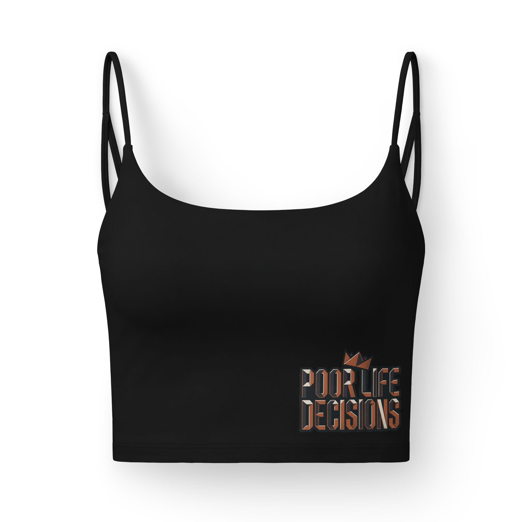 Women's Luxe Bra — Minimal Crop Bralette with 'Portlee Designs' Logo