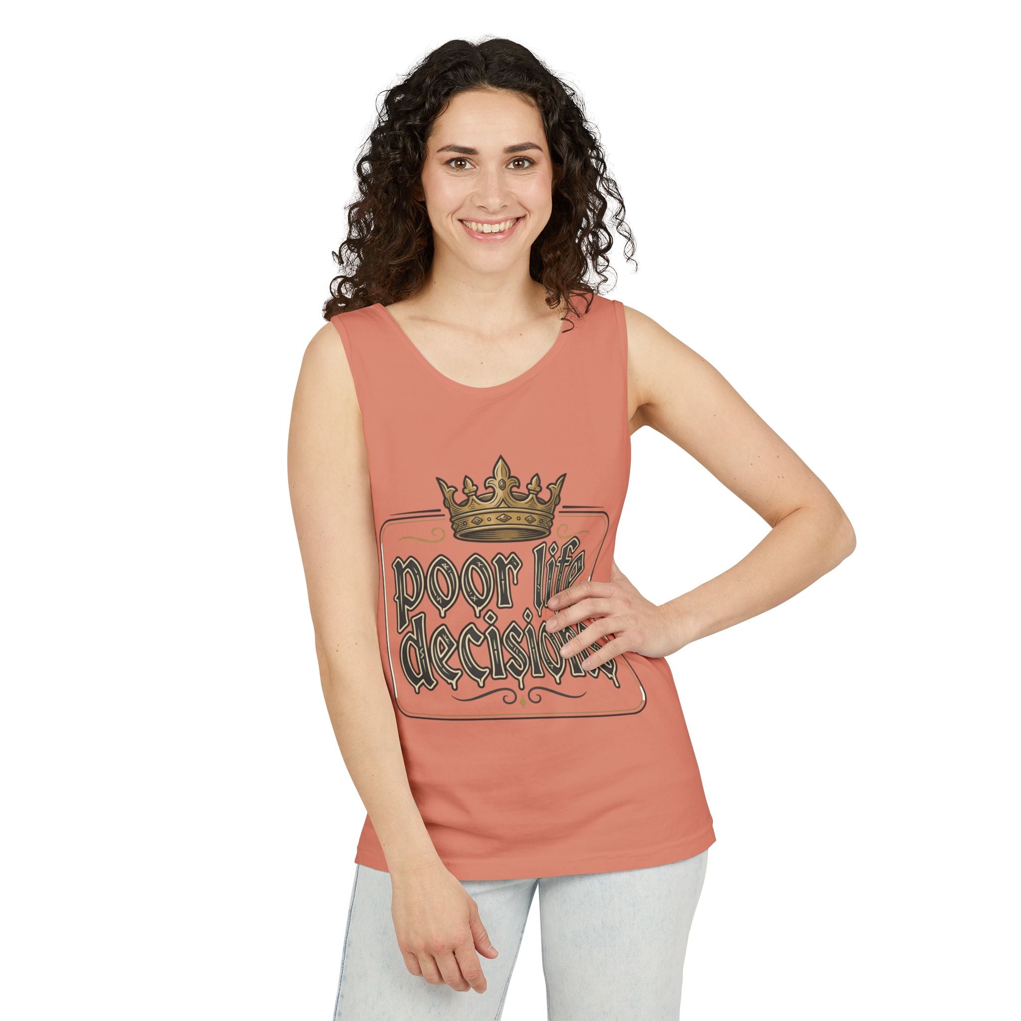 Tank Top — 'Poor Life Decisions' Vintage Crown Graphic