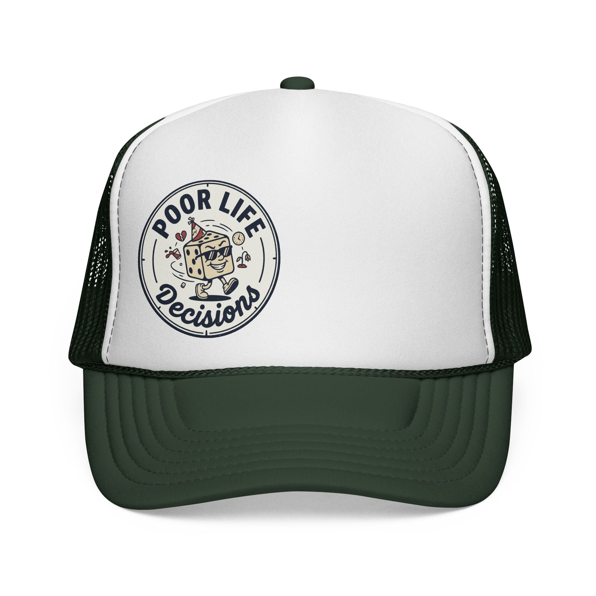 Trucker Cap — "Poor Life Decisions" Retro Patch Hat