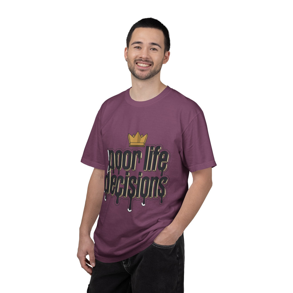 T-Shirt — "Poor Life Decisions" Crown Graphic Tee