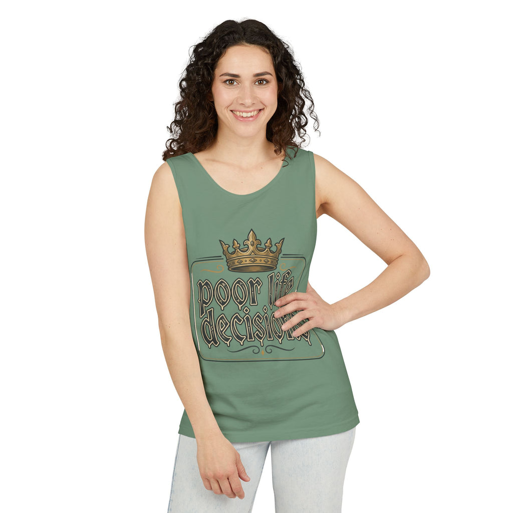 Tank Top — 'Poor Life Decisions' Vintage Crown Graphic