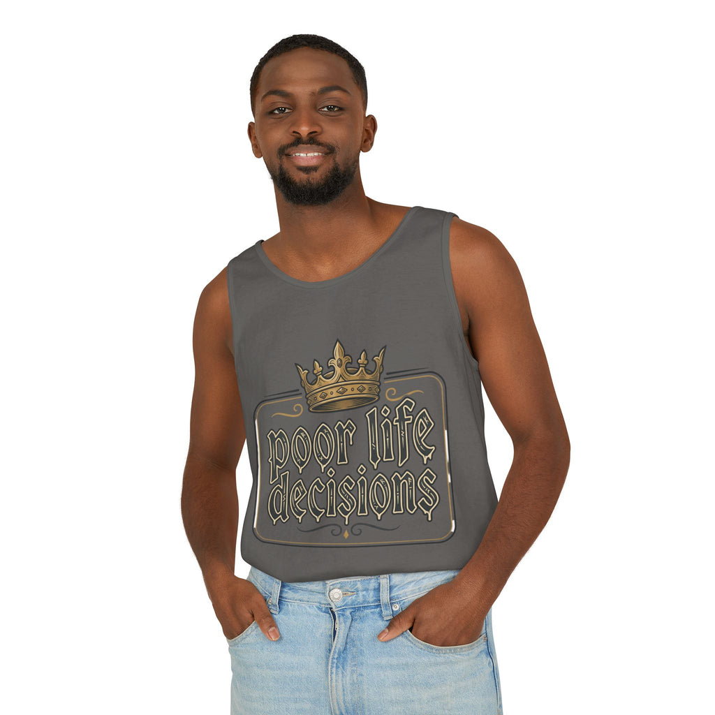 Tank Top — 'Poor Life Decisions' Vintage Crown Graphic