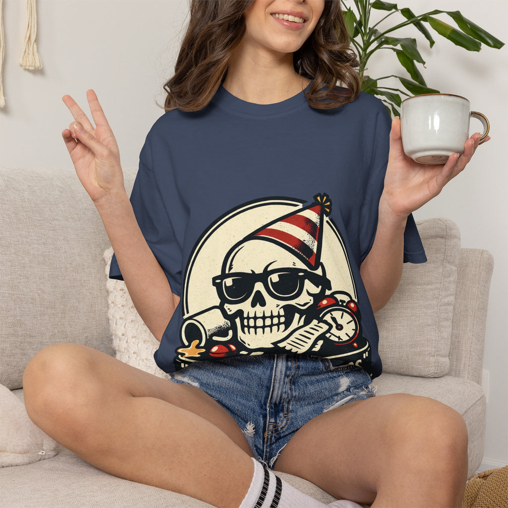 Poor Life Decisions Skull T-Shirt — Funny Party Skull Graphic Tee