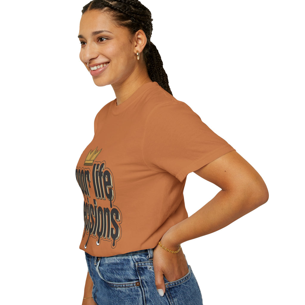 T-Shirt — "Poor Life Decisions" Crown Graphic Tee