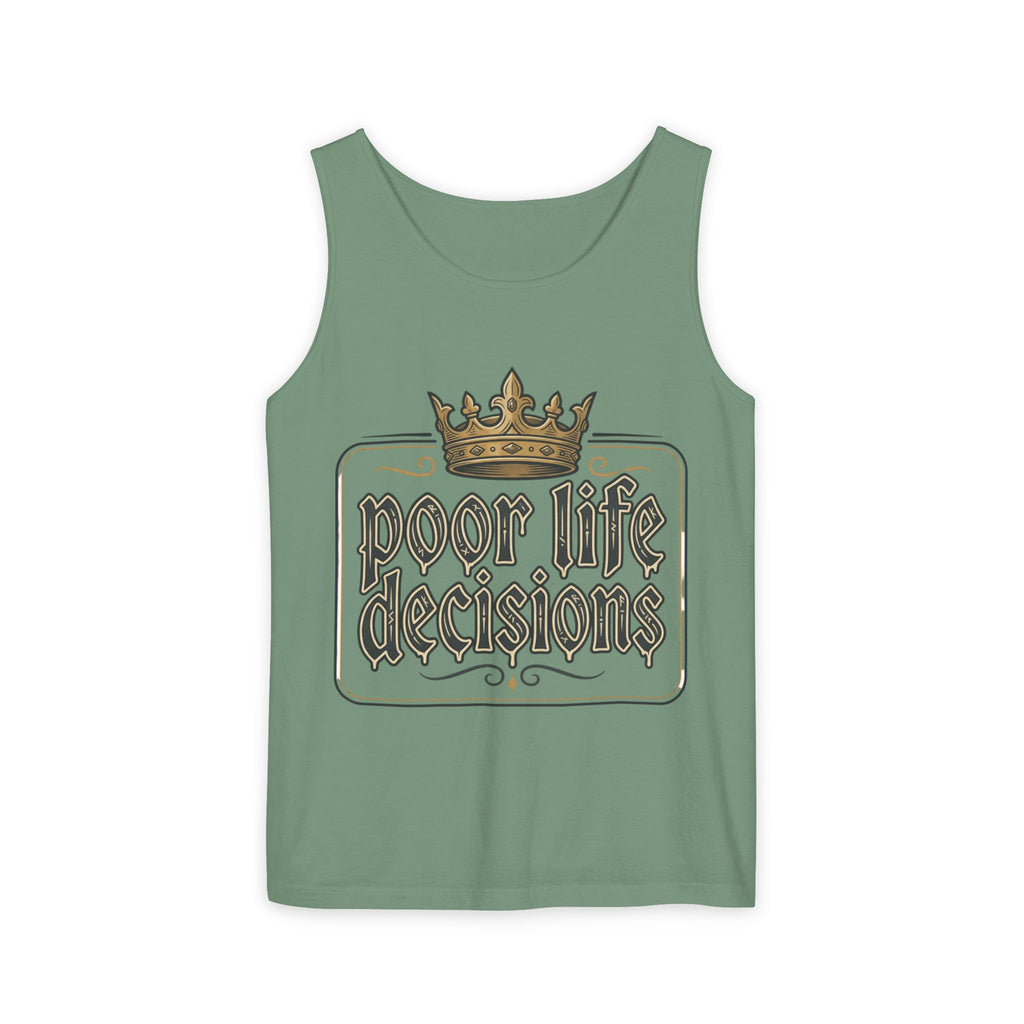 Tank Top — 'Poor Life Decisions' Vintage Crown Graphic