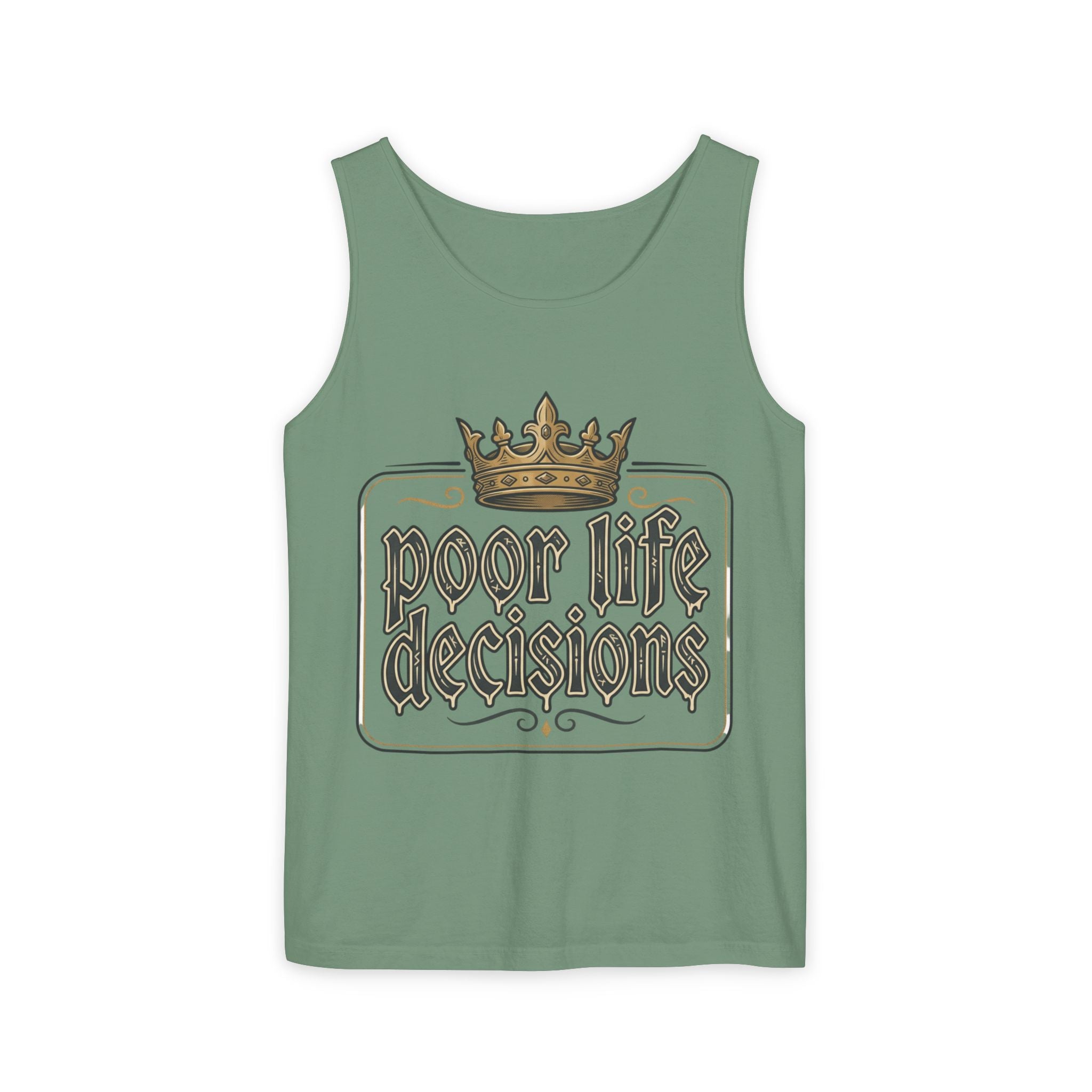 Tank Top — 'Poor Life Decisions' Vintage Crown Graphic