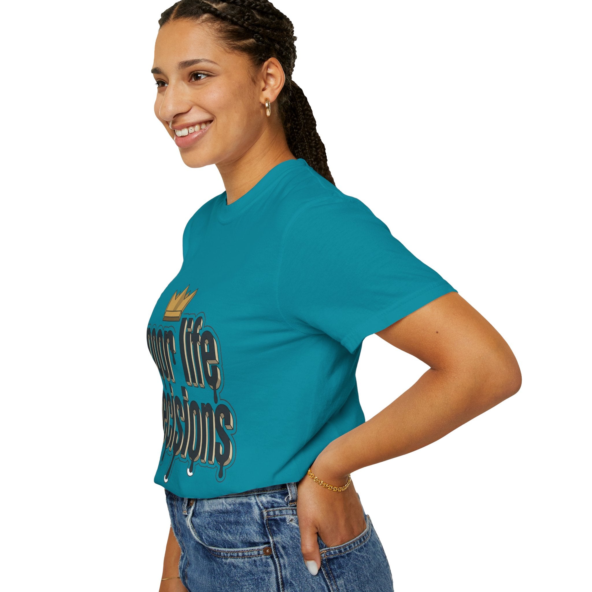 T-Shirt — "Poor Life Decisions" Crown Graphic Tee