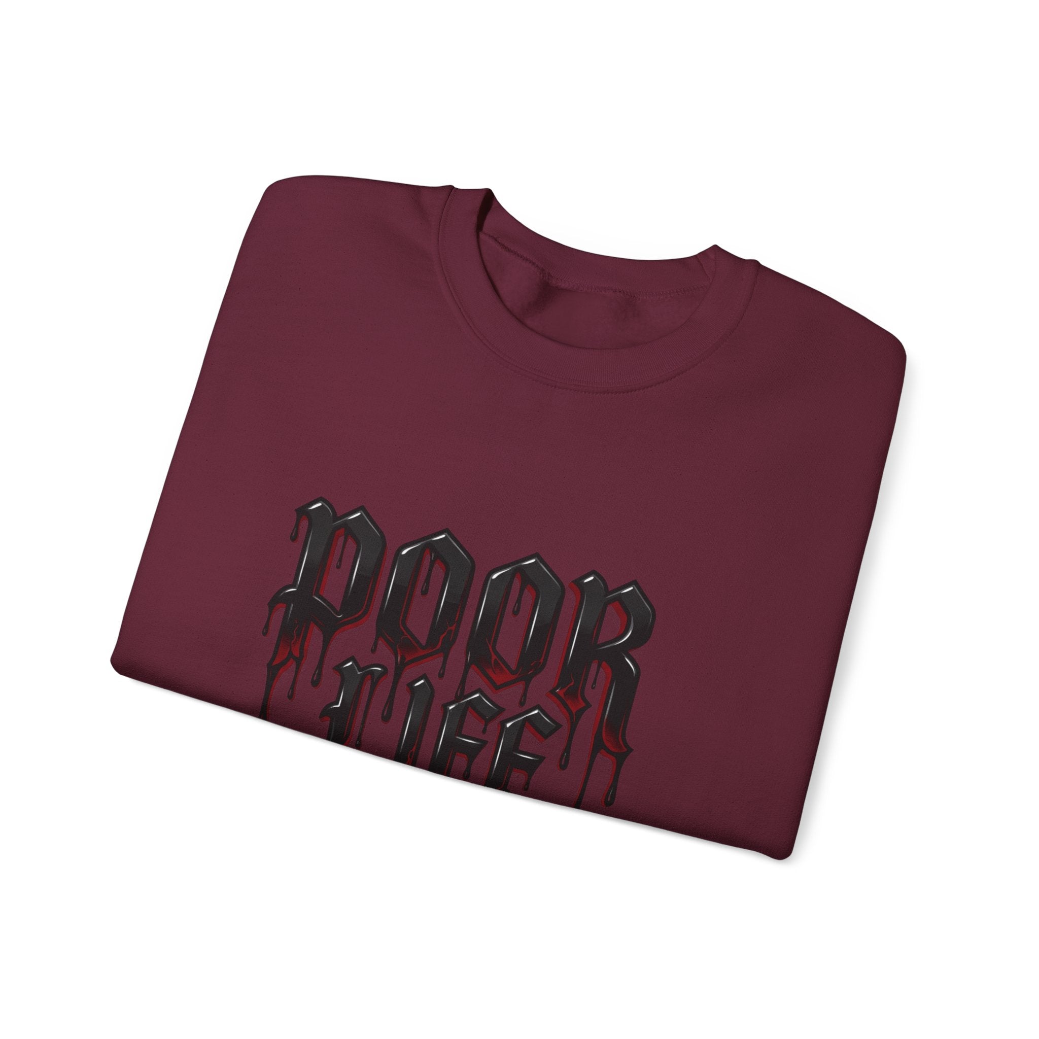 Poor Life Decisions Sweatshirt – Gothic Drip Graphic Crewneck