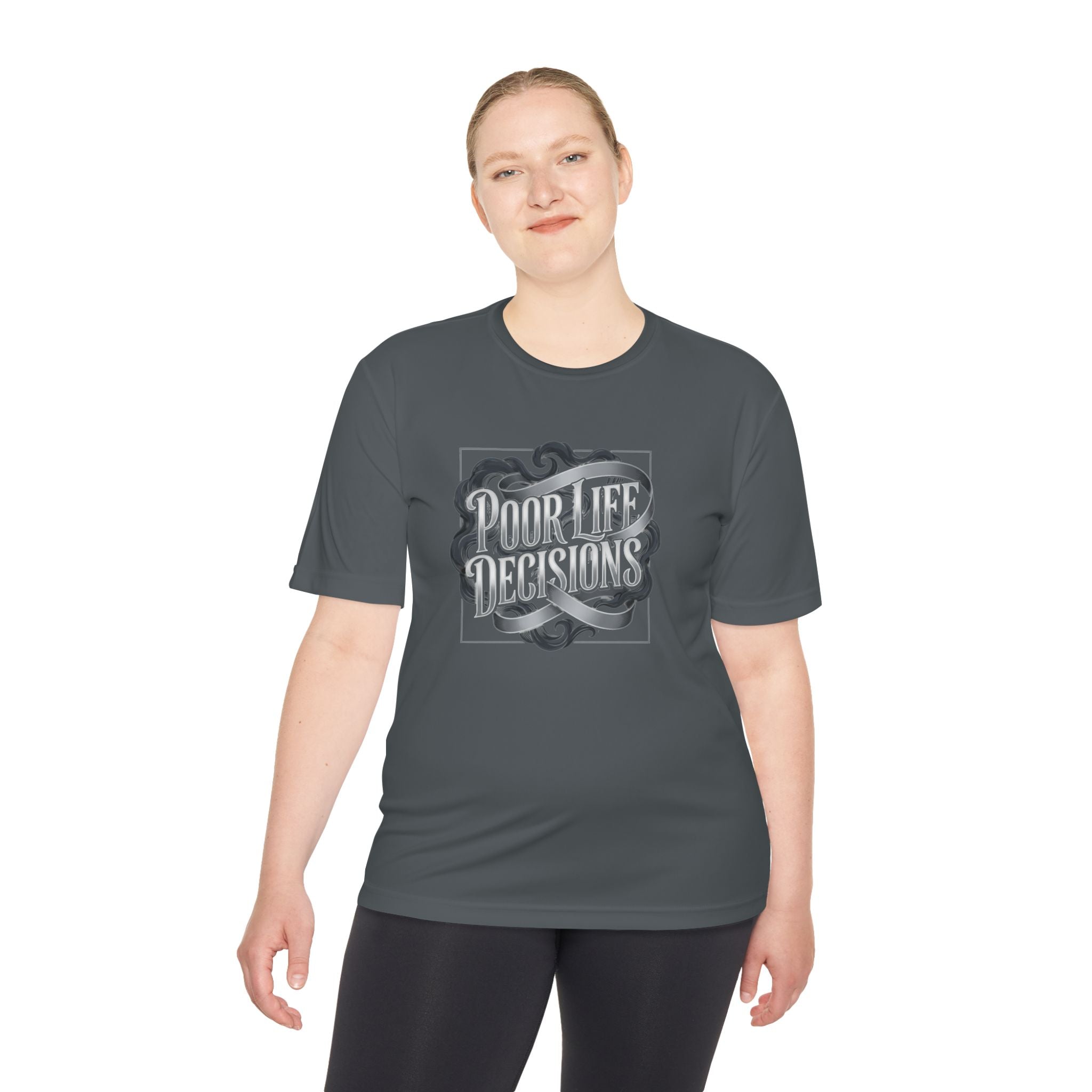 Pouring Decisions Graphic Tee — Retro Script Smoke Design