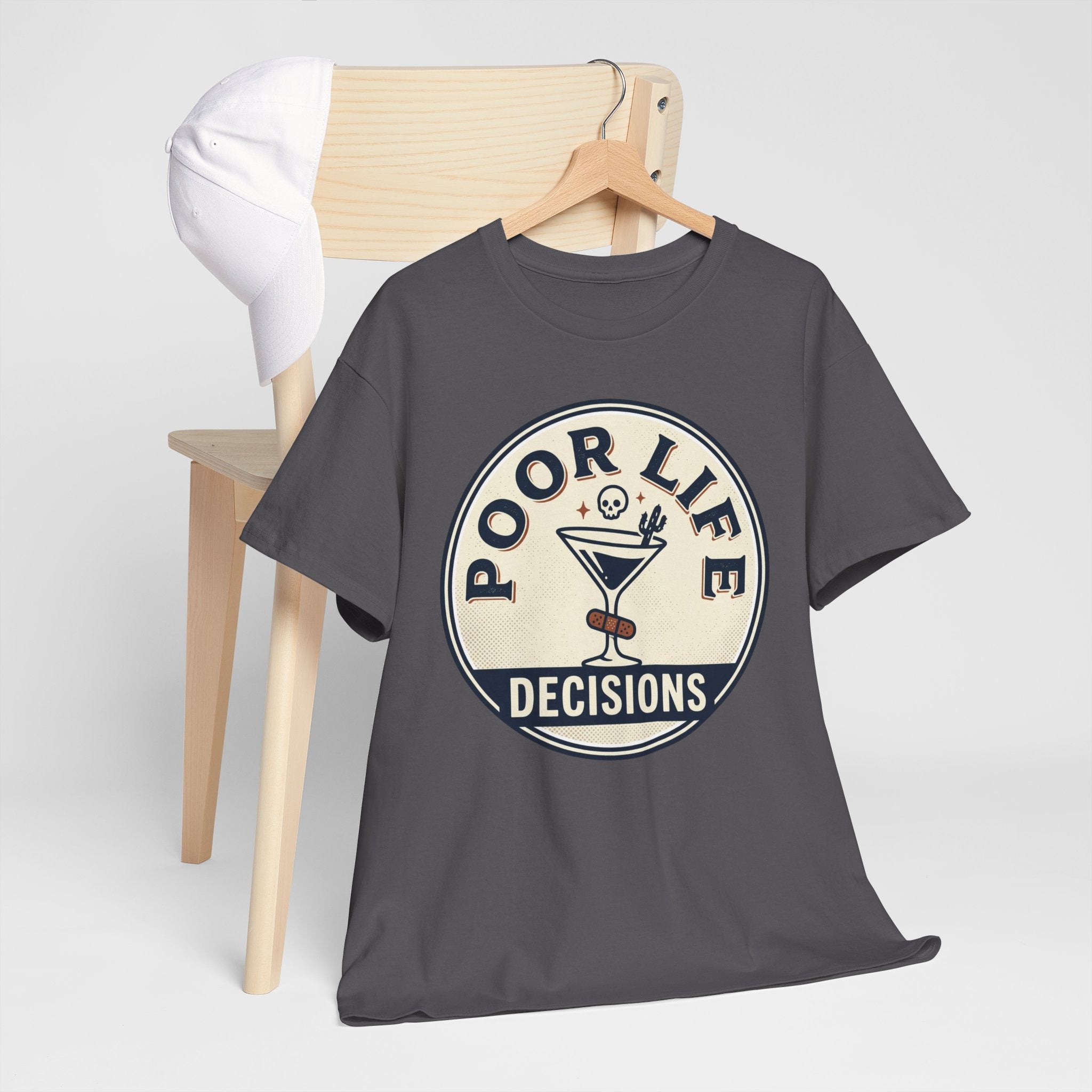 Poor Life Decisions T-Shirt — Funny Cocktail Graphic Tee for Party Lovers