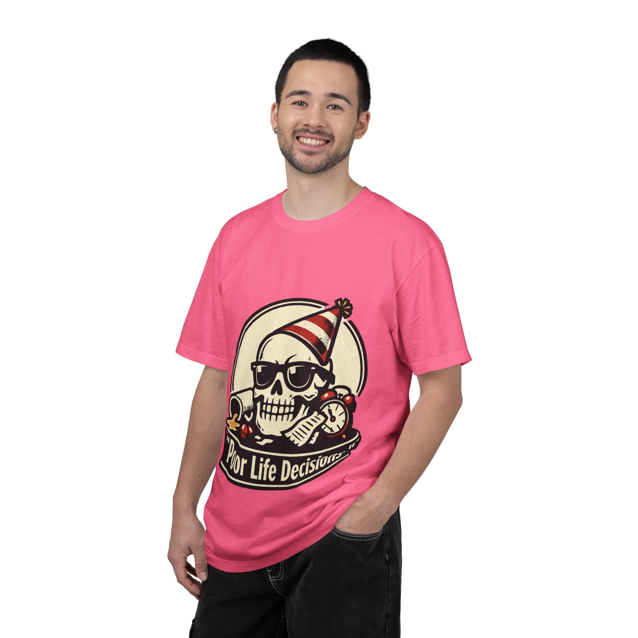 Poor Life Decisions Skull T-Shirt — Funny Party Skull Graphic Tee