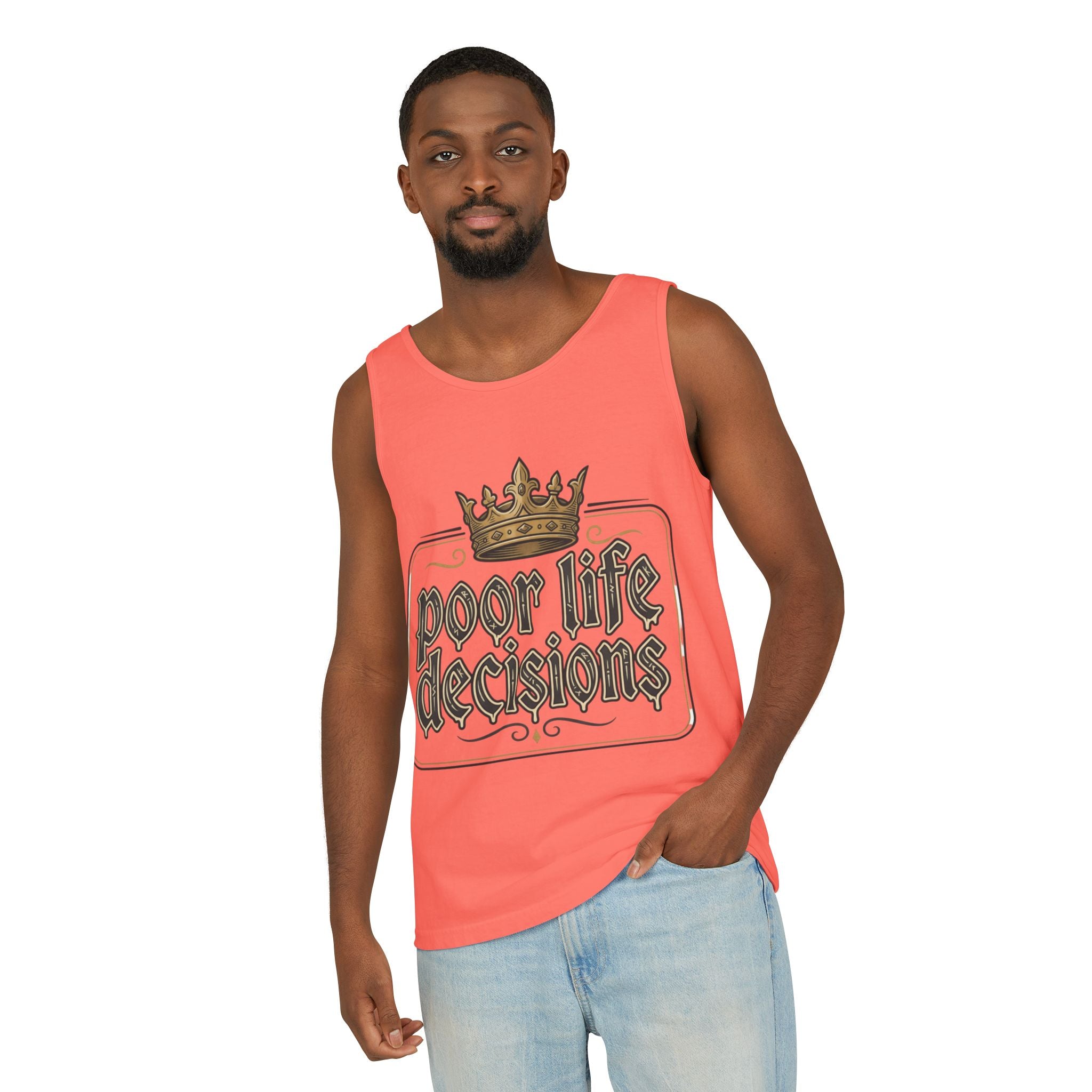 Tank Top — 'Poor Life Decisions' Vintage Crown Graphic