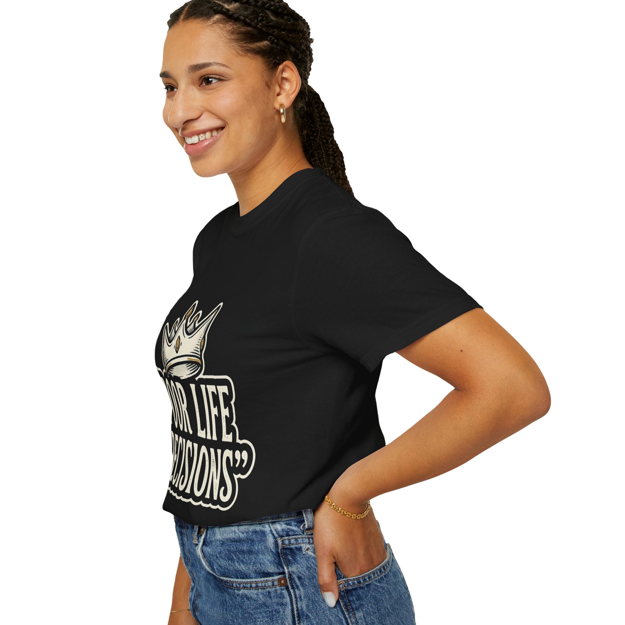 Poor Life Decisions T-Shirt — Funny Vintage Crown Graphic Tee
