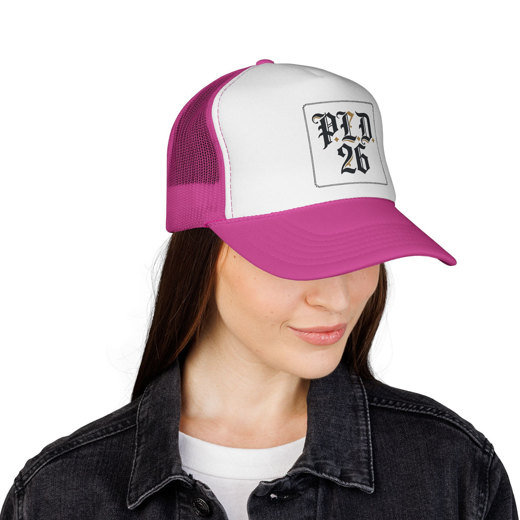 Trucker Cap — PLD 26 Gothic Logo Mesh Hat