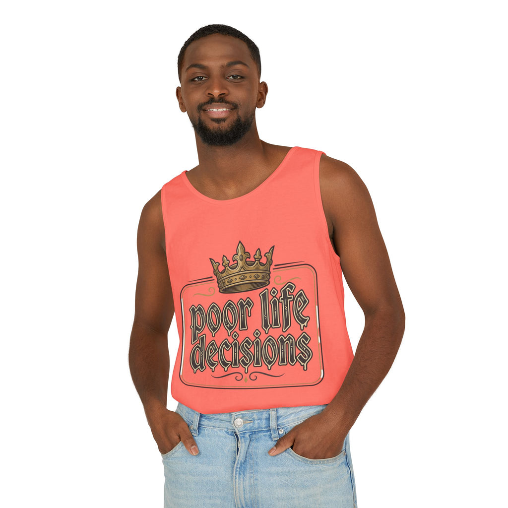 Tank Top — 'Poor Life Decisions' Vintage Crown Graphic
