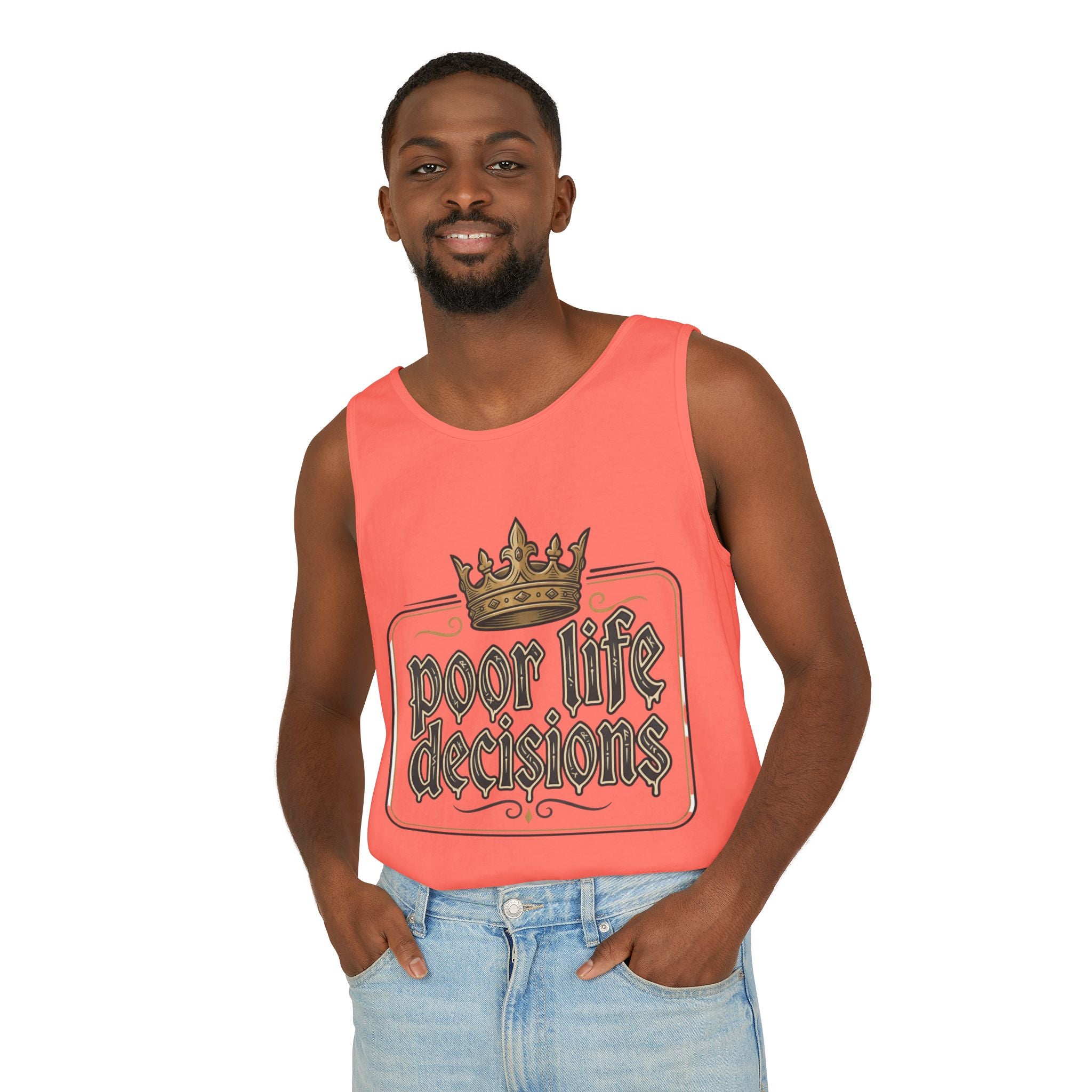 Tank Top — 'Poor Life Decisions' Vintage Crown Graphic