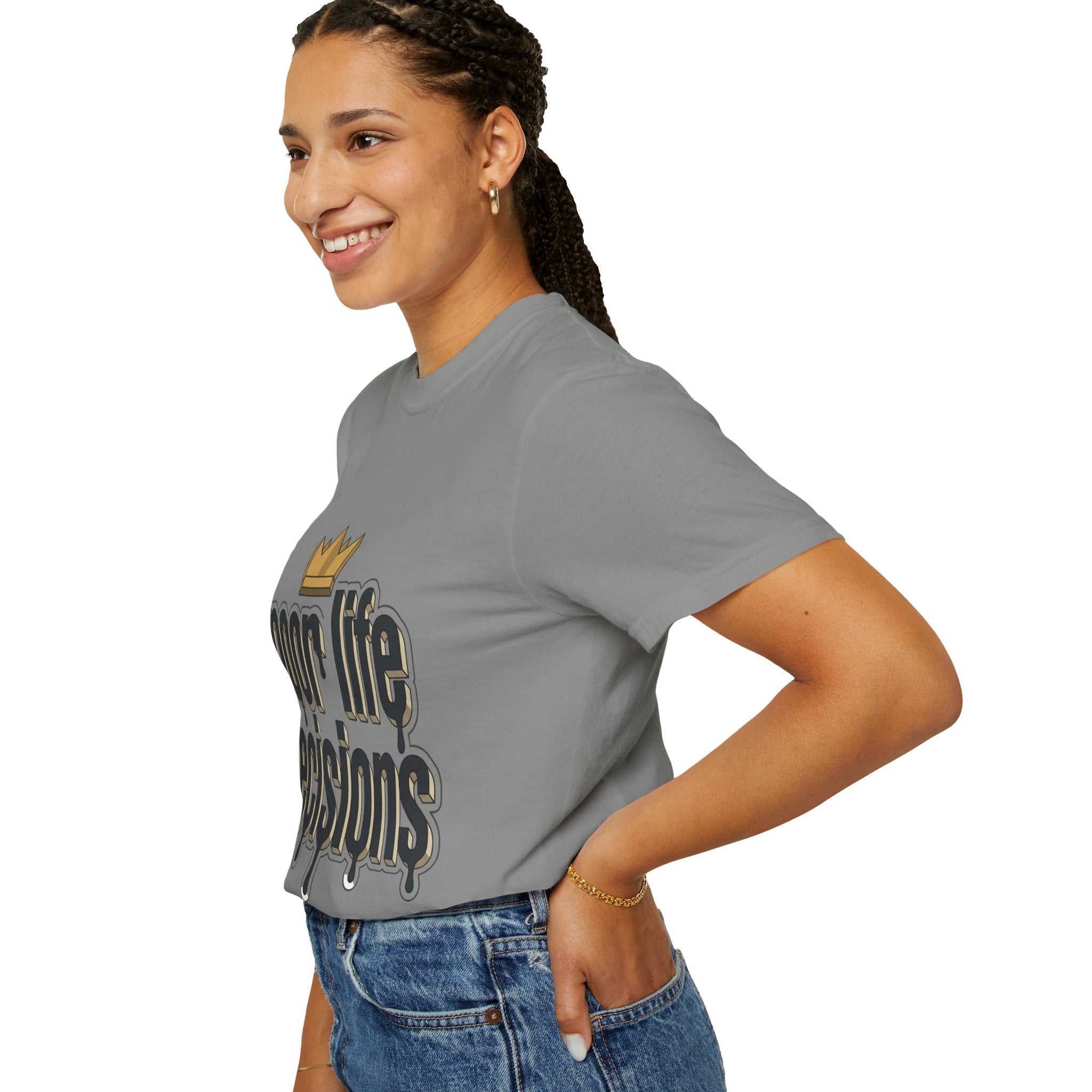 Poor Life Decisions Graphic T-Shirt — Drip Crown Streetwear Tee