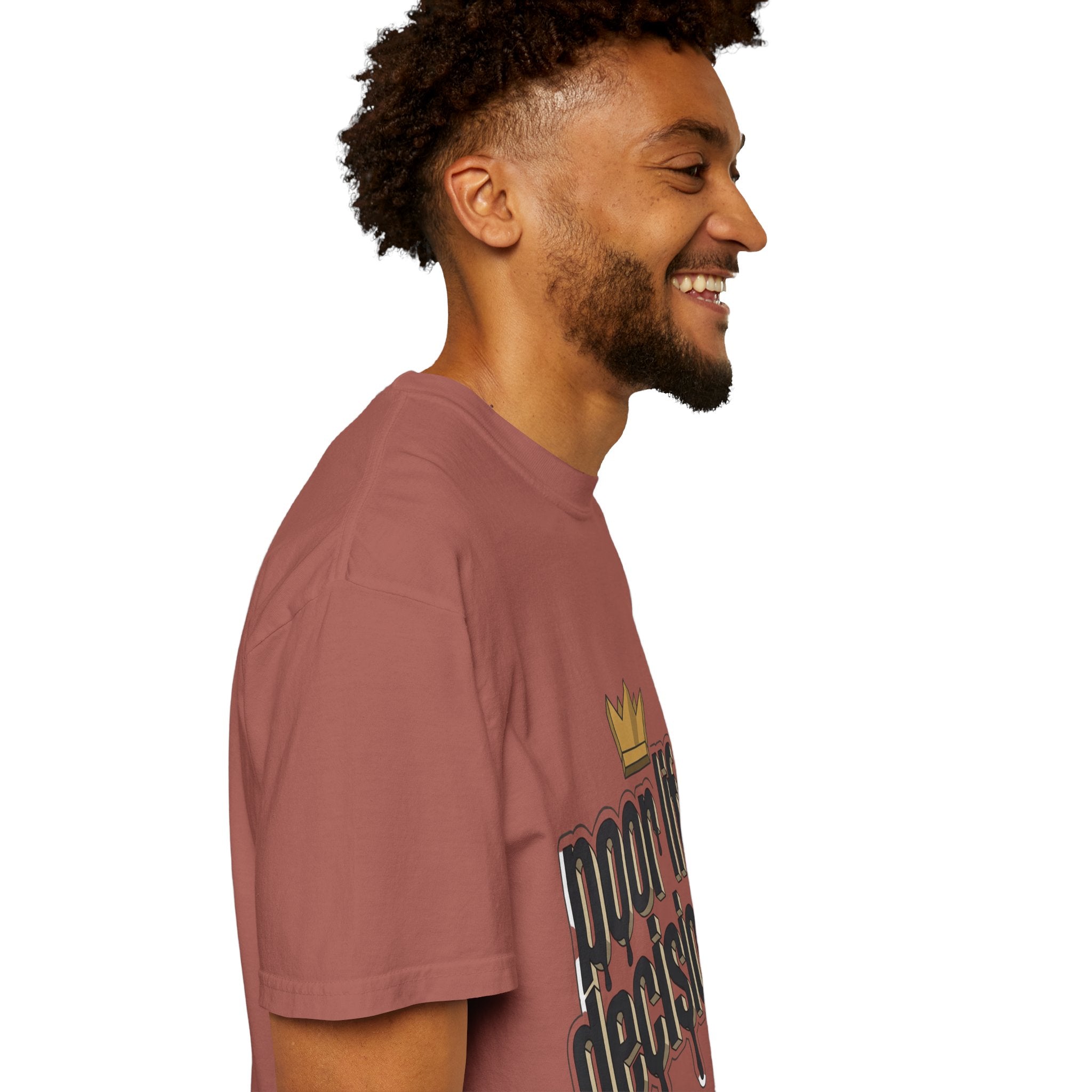 T-Shirt — "Poor Life Decisions" Crown Graphic Tee
