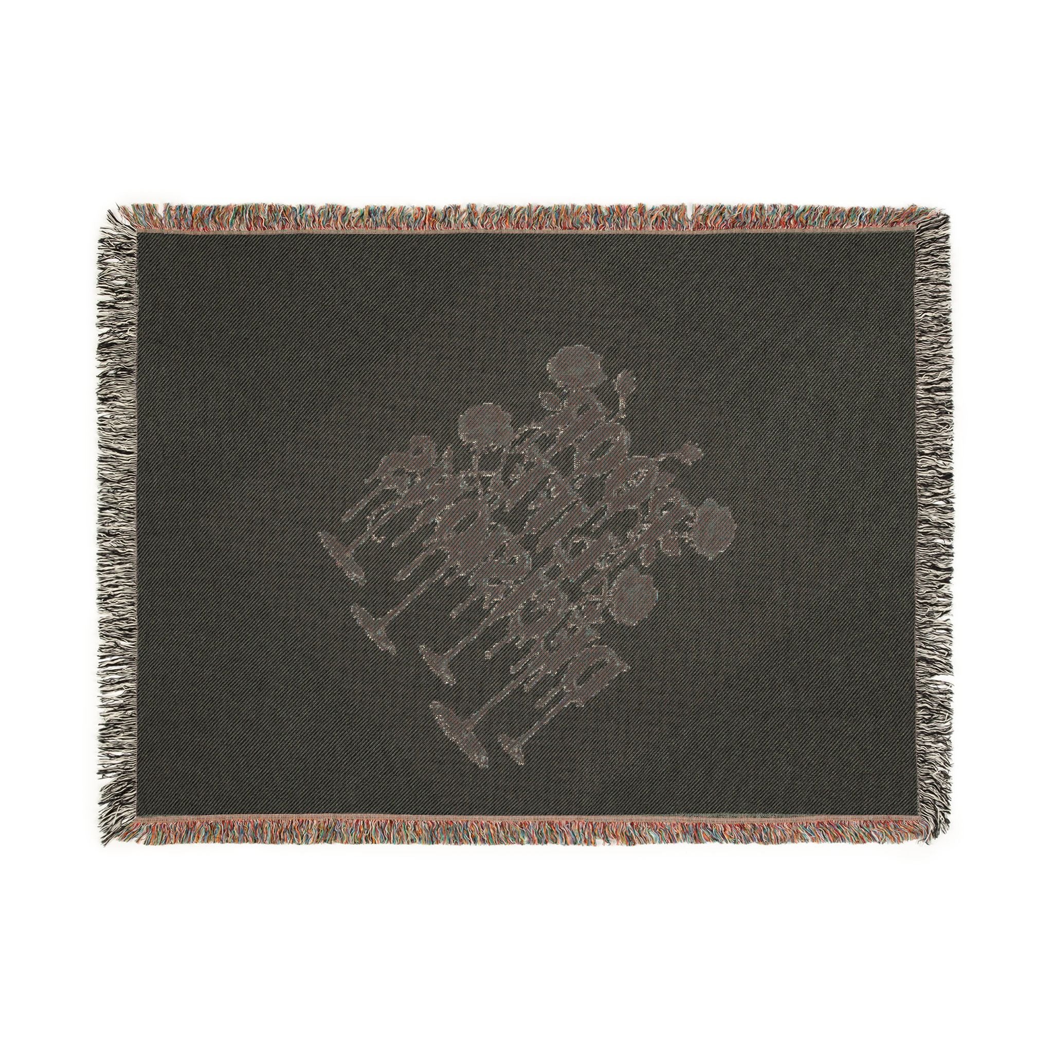 Woven Blanket — "People Like Discussions" Decorative Throw for Living Room & Gifts