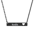 Cutout Heart Bar Necklace — Personalized Engraved Name Bar