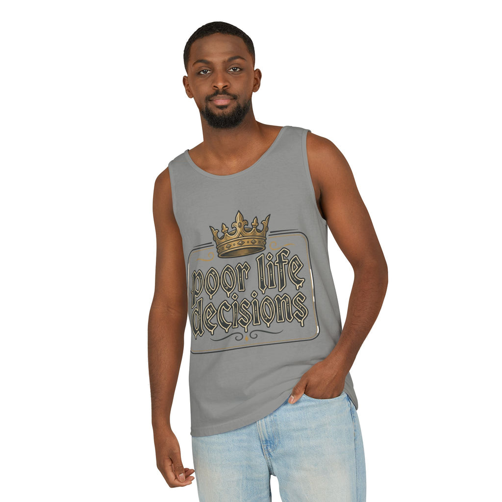 Tank Top — 'Poor Life Decisions' Vintage Crown Graphic