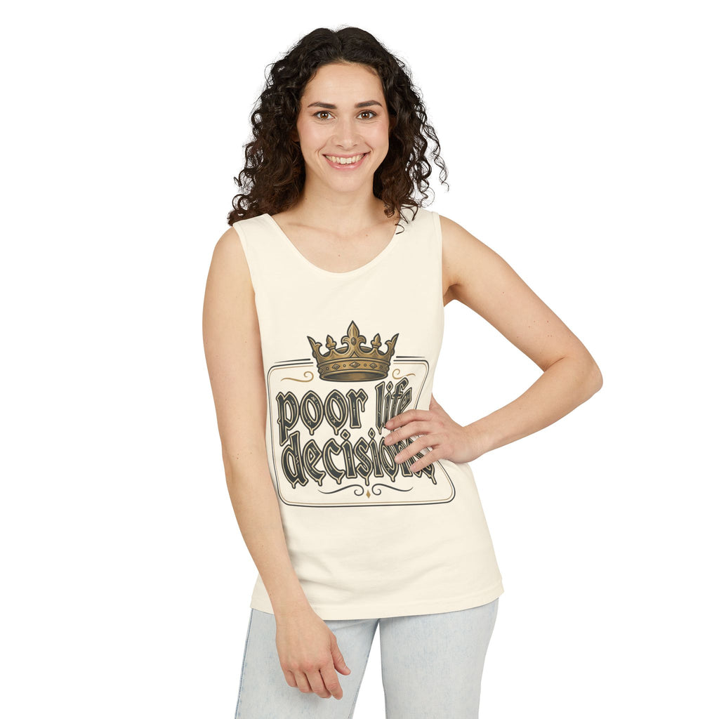 Tank Top — 'Poor Life Decisions' Vintage Crown Graphic