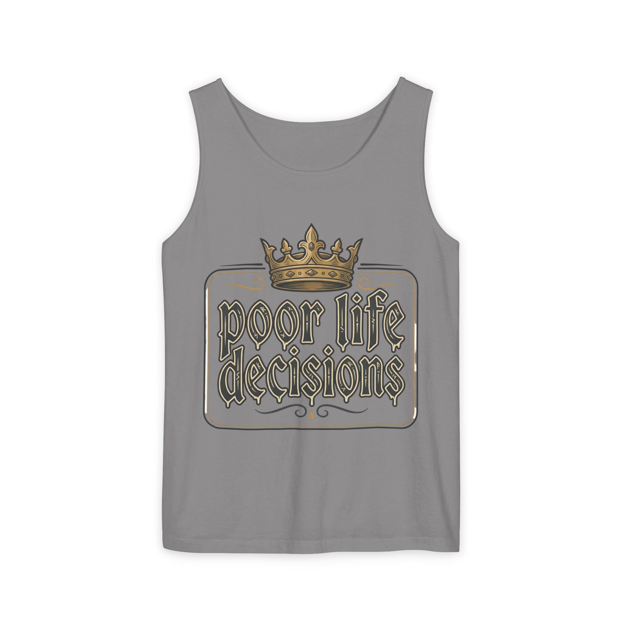 Tank Top — 'Poor Life Decisions' Vintage Crown Graphic
