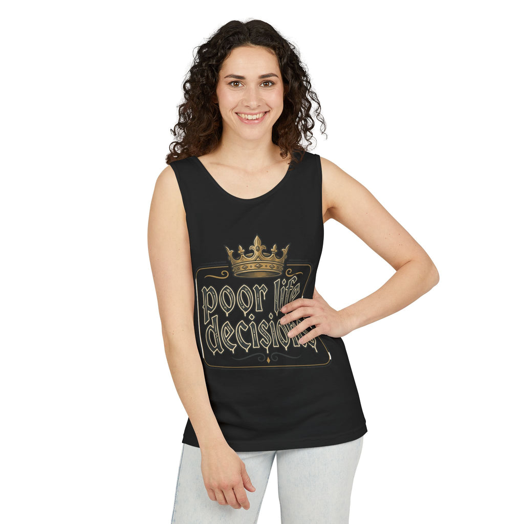 Tank Top — 'Poor Life Decisions' Vintage Crown Graphic