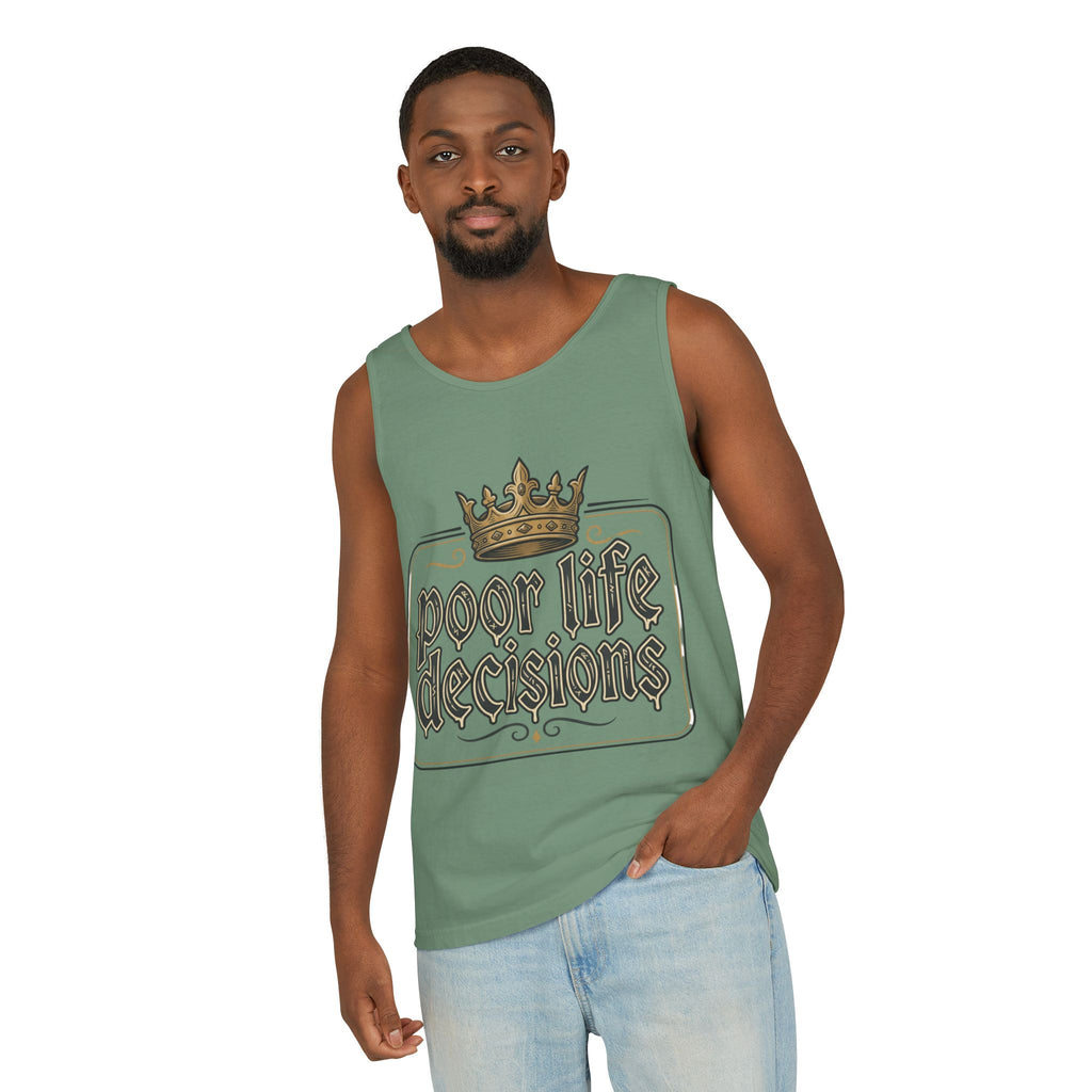 Tank Top — 'Poor Life Decisions' Vintage Crown Graphic