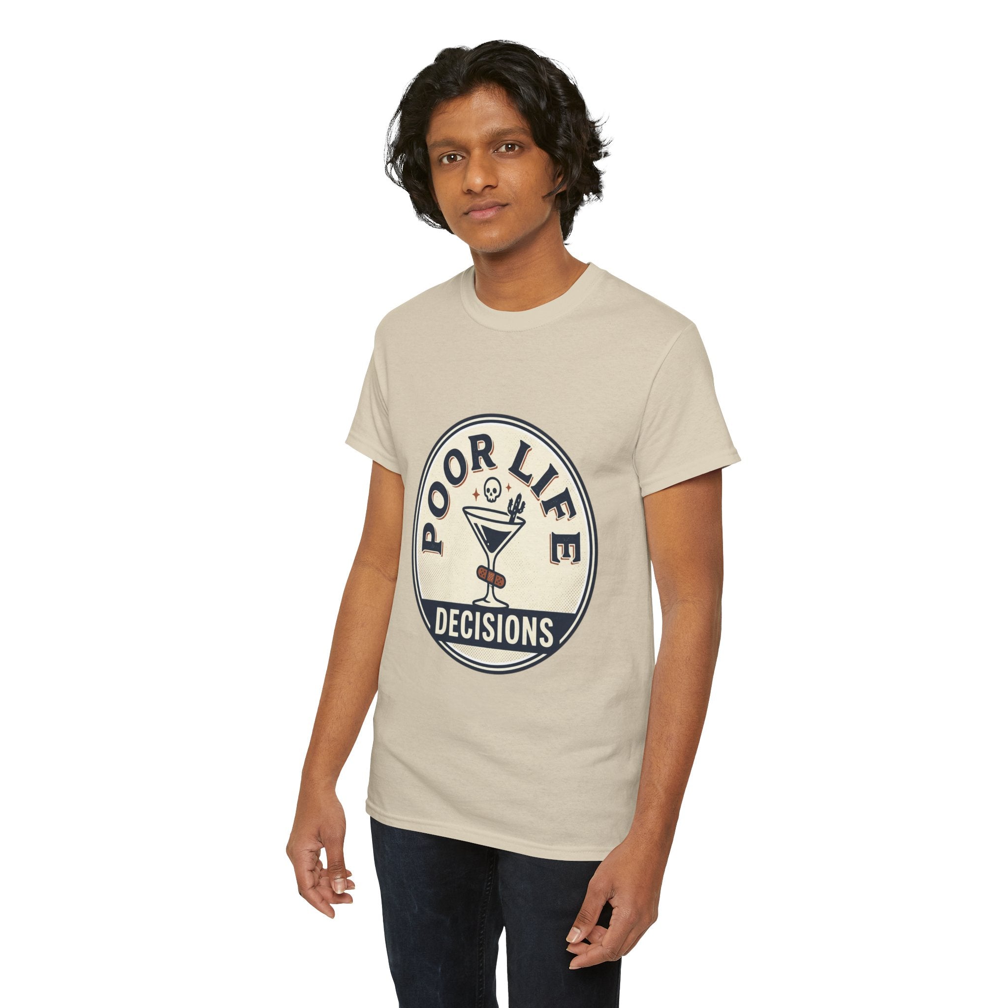 T-Shirt — "Poor Life Decisions" Cocktail Graphic Tee