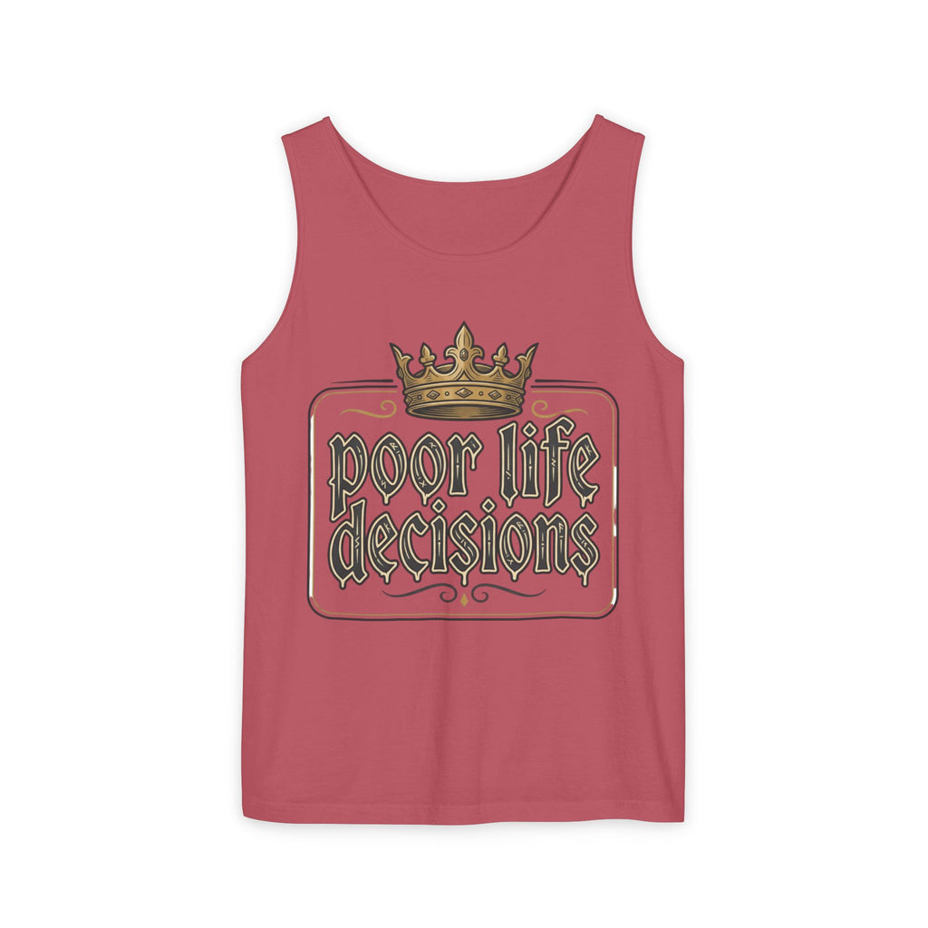 Poor Life Decisions Tank Top — Vintage Crown Graphic