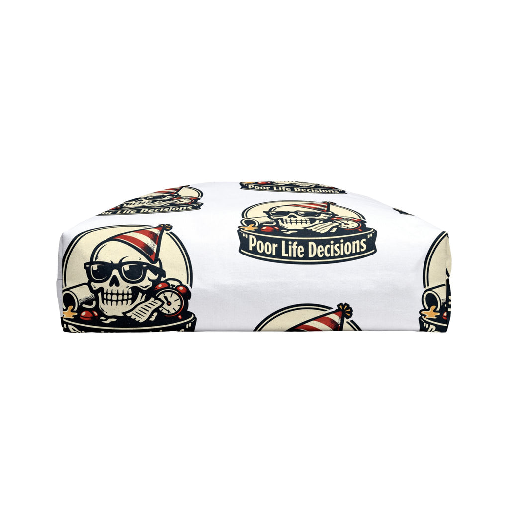 Weekender Tote Bag — 'Poor Life Decisions' Skull Beach Tote