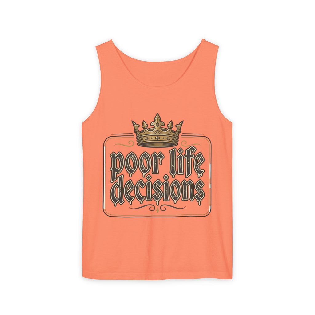 Tank Top — 'Poor Life Decisions' Vintage Crown Graphic