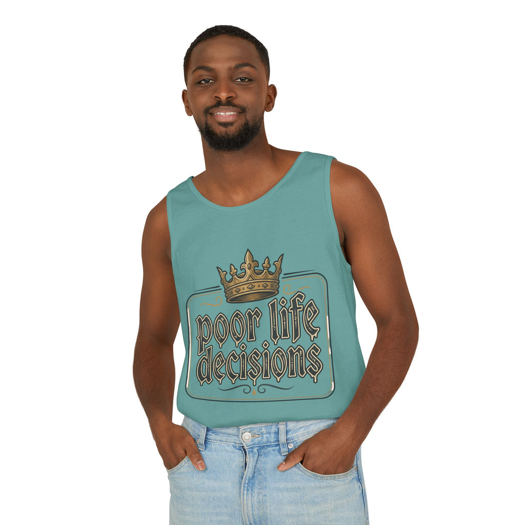 Tank Top — 'Poor Life Decisions' Vintage Crown Graphic