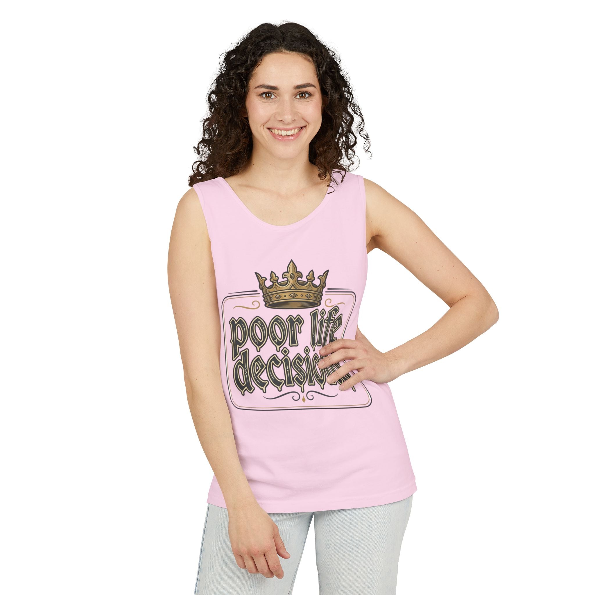 Poor Life Decisions Tank Top — Vintage Crown Graphic
