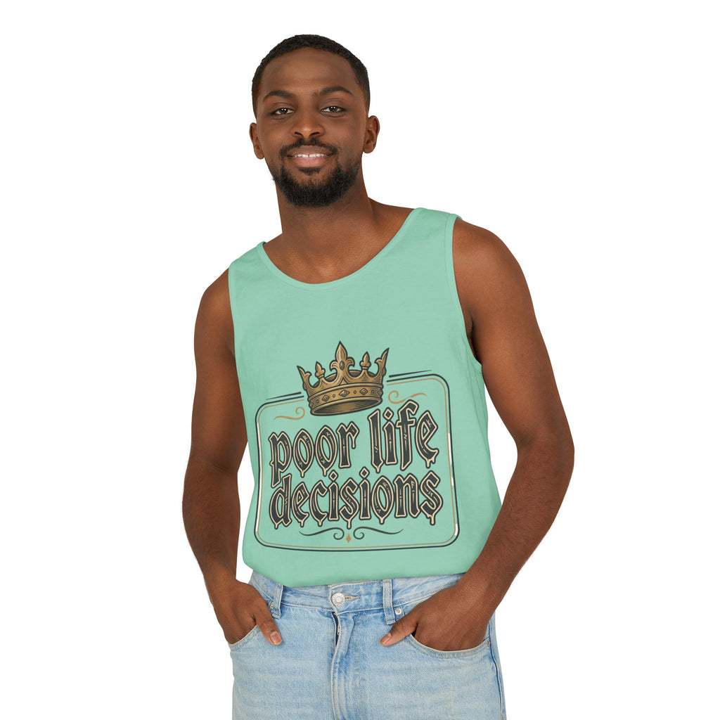 Tank Top — 'Poor Life Decisions' Vintage Crown Graphic