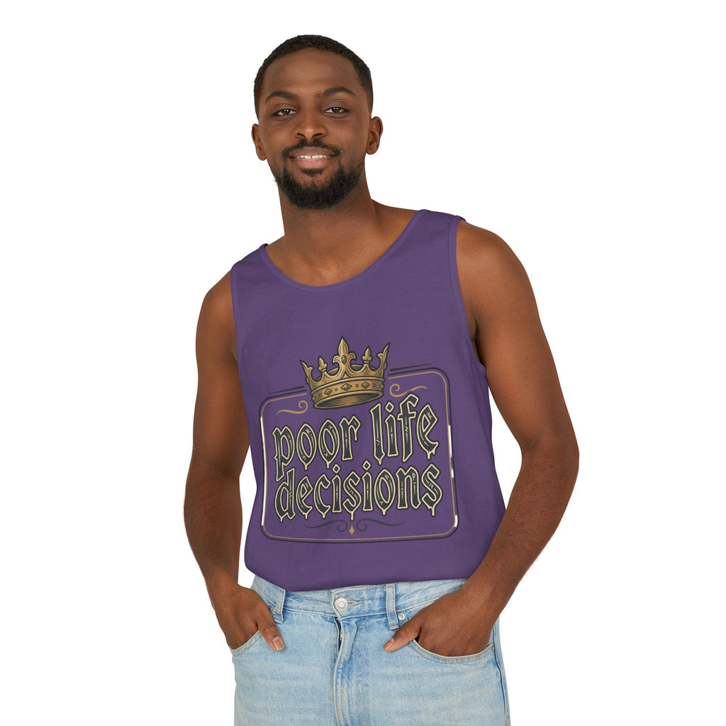 Poor Life Decisions Tank Top — Vintage Crown Graphic