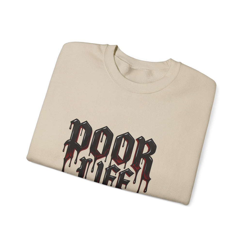 Poor Life Decisions Sweatshirt – Gothic Drip Graphic Crewneck