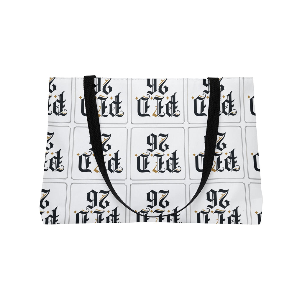 Weekender Tote Bag – PLD 26 Gothic Monogram All-Over Print