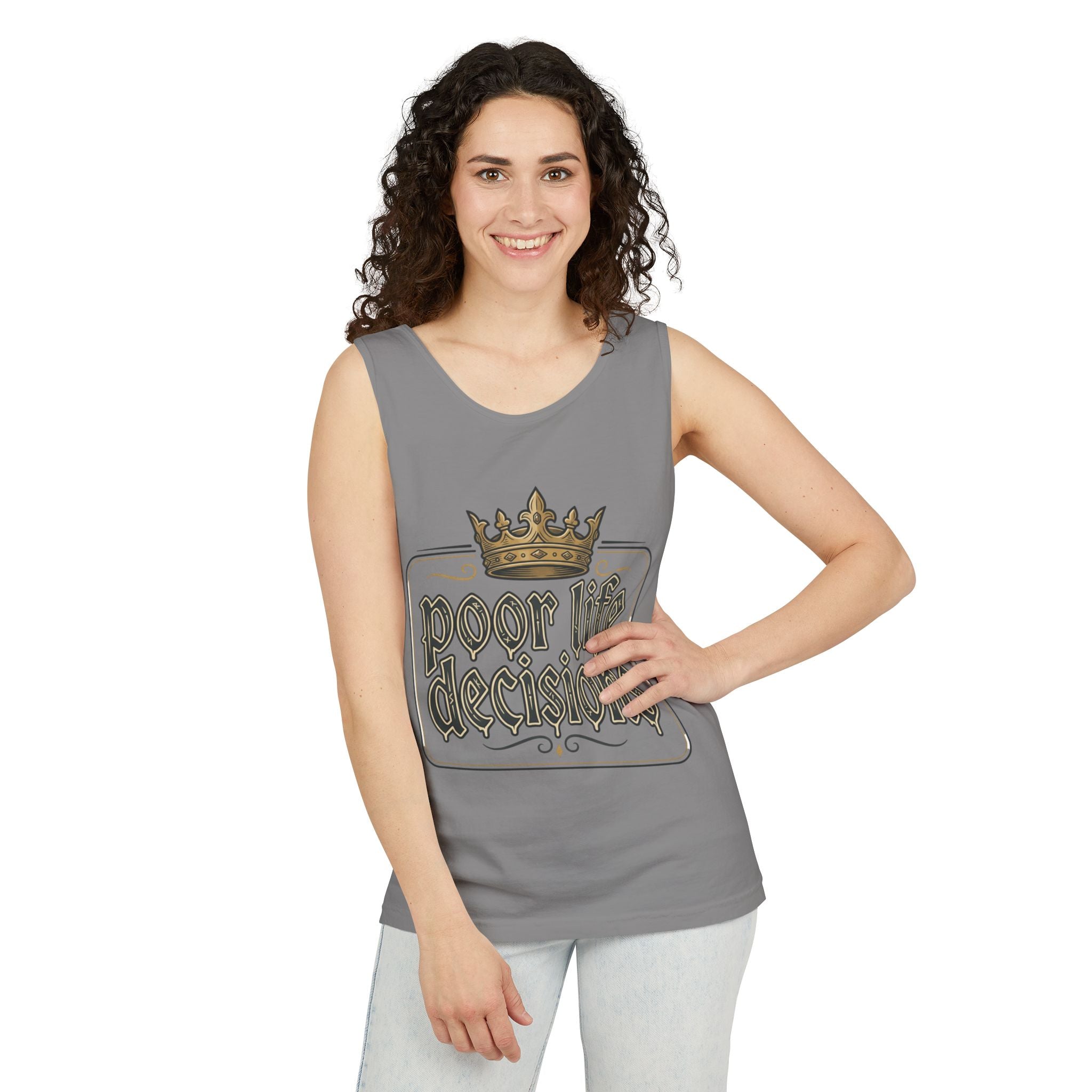 Tank Top — 'Poor Life Decisions' Vintage Crown Graphic