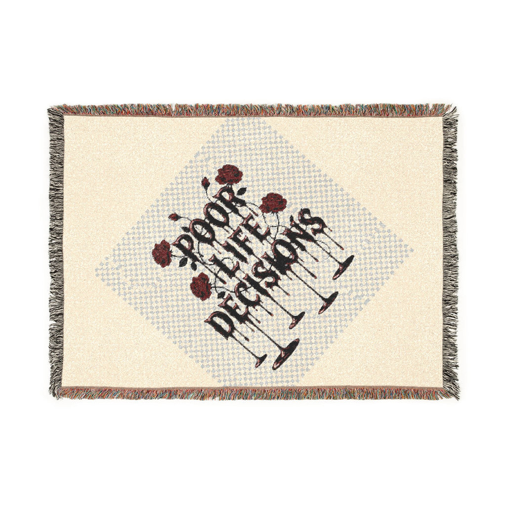 Woven Blanket — "People Like Discussions" Decorative Throw for Living Room & Gifts